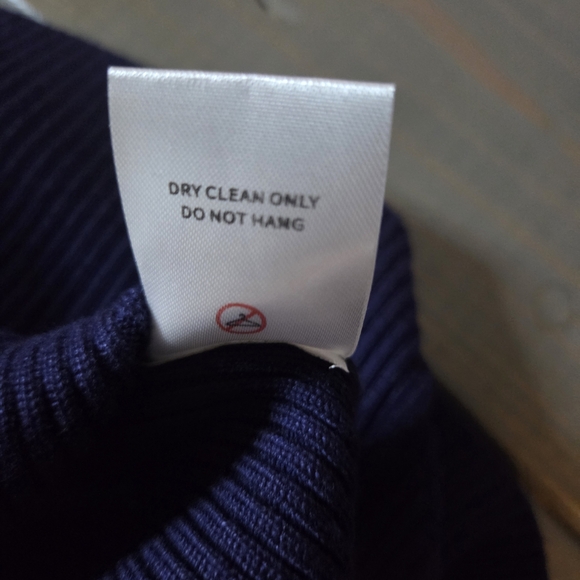 Alexia Admor Navy Ribbed Knit Midi Dress Gold Button Trim Preppy Chic Size M - Picture 7 of 12